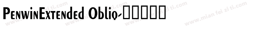 PenwinExtended Obliq字体转换